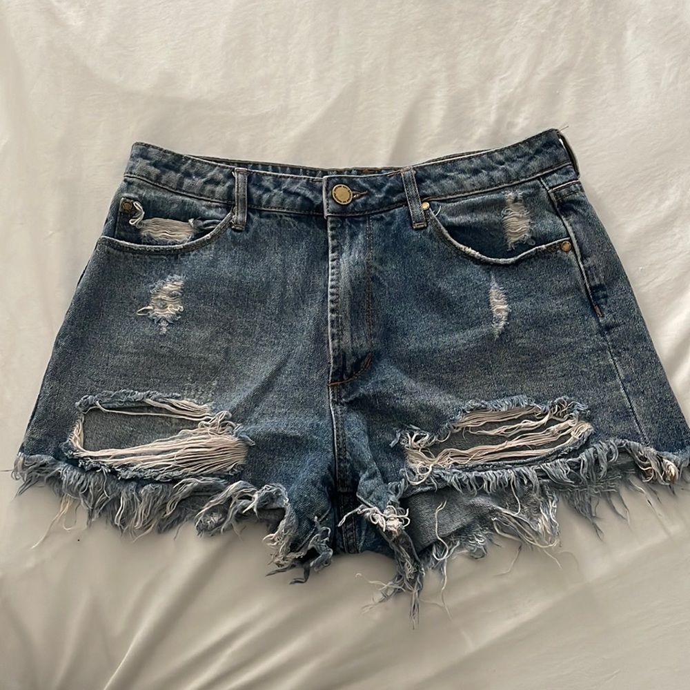 Distressed Jean Shorts